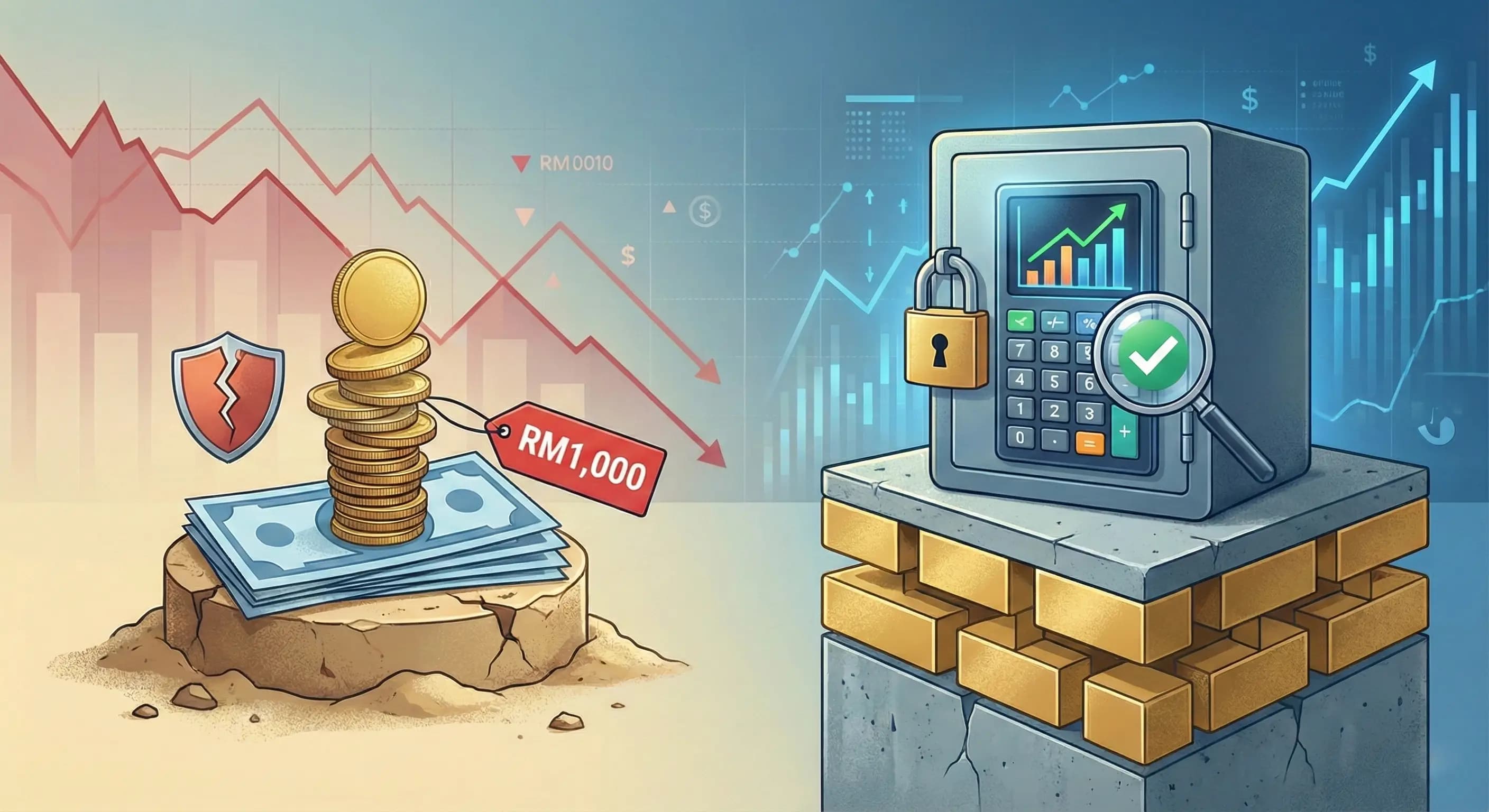 Illustrasi realiti RM1000 simpanan Malaysians