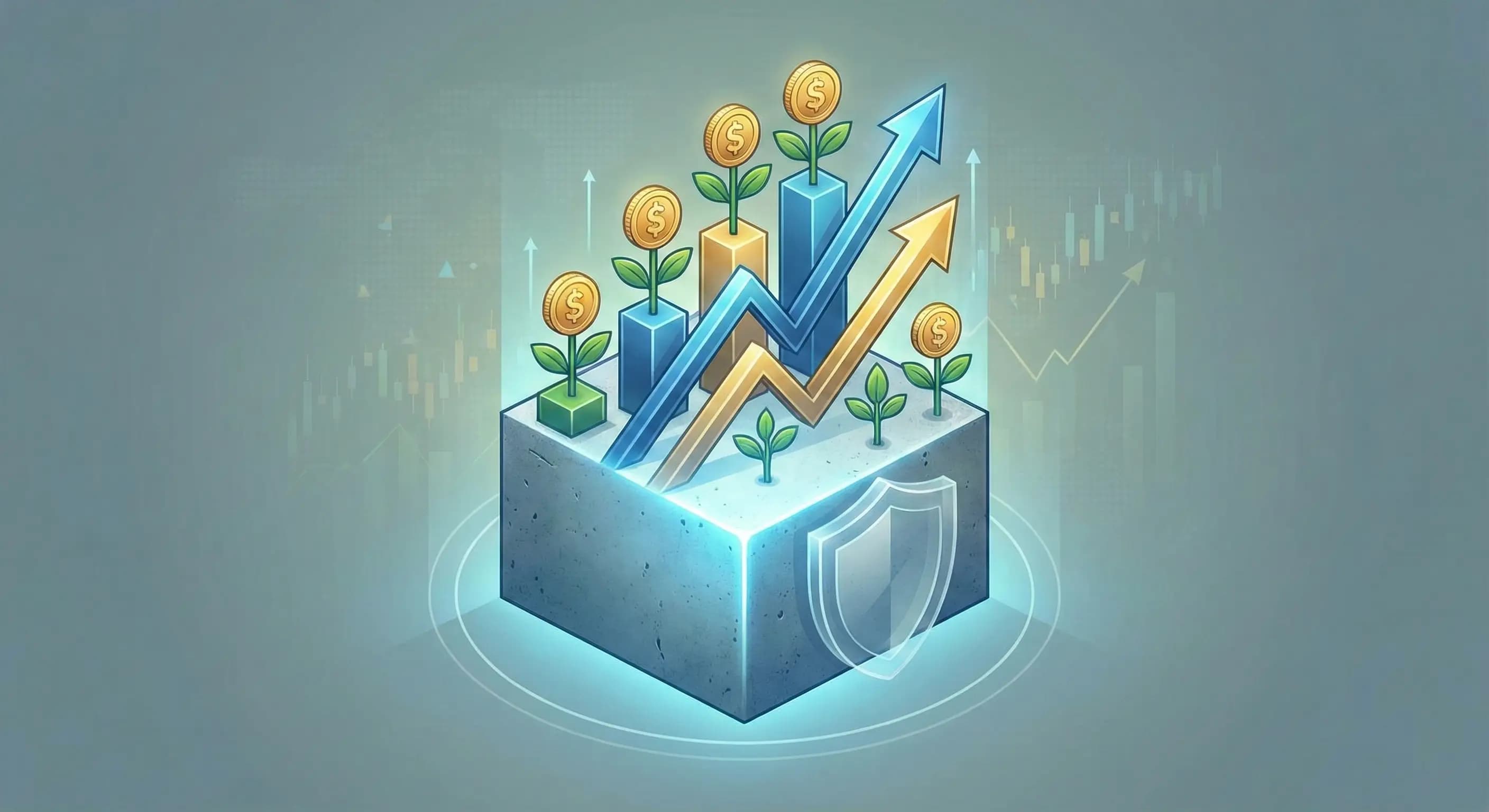 Illustrasi asas kewangan yang kukuh